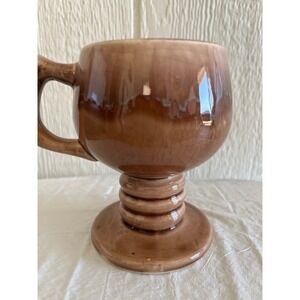 Unique Ceramic Goblet Chalice Mug Brown Glaze 60 231 Japan
